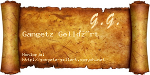 Gangetz Gellért névjegykártya